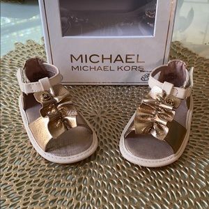 MICHAEL KORS Rose gold baby sandals